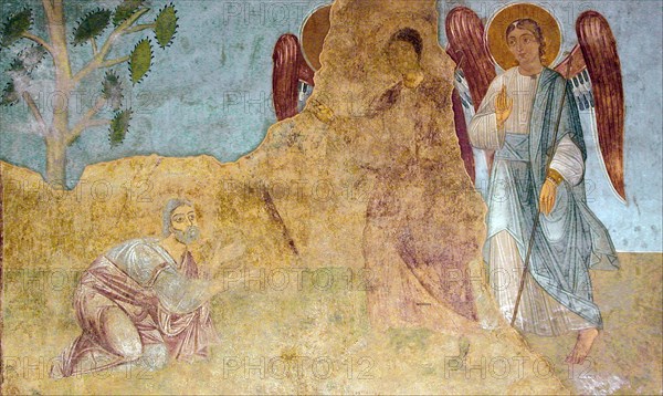 The Hospitality of Abraham (Old Testament Trinity). Artist: Ancient Russian frescos