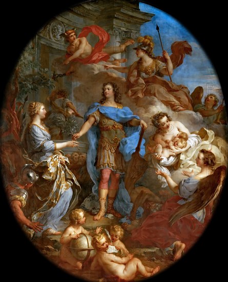 Louis XV Bringing Peace to Europe. Artist: Le Moyne, François (1688-1737)