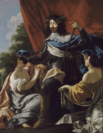 Portrait of Louis XIII of France (1601-1643). Artist: Vouet, Simon, (School)