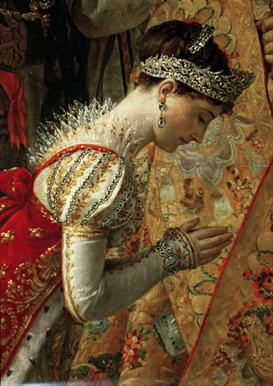 Empress Joséphine (The Coronation of Napoleon, Detail). Artist: David, Jacques Louis (1748-1825)