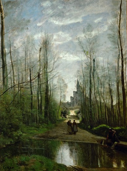 The Church of Marissel, near Beauvais. Artist: Corot, Jean-Baptiste Camille (1796-1875)