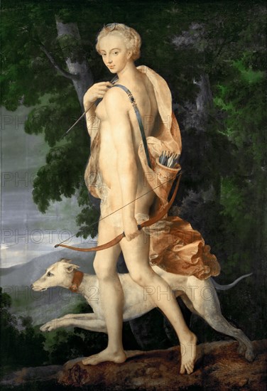 Diana the Huntress. Artist: Master of the School of Fontainebleau (2nd third of 16th cen.)