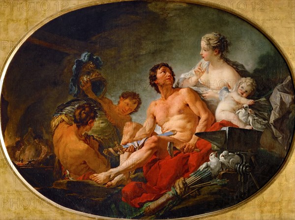 The Forge of Vulcan. Artist: Boucher, François (1703-1770)