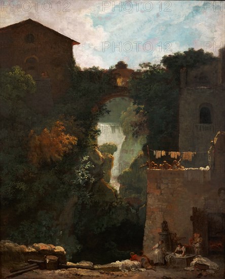 Les Cascatelles de Tivoli (Cascatelle Grandi in Tivoli). Artist: Fragonard, Jean Honoré (1732-1806)