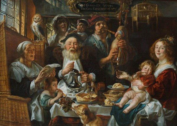 As the Old Sing, So the Young Pipe. Artist: Jordaens, Jacob (1593-1678)