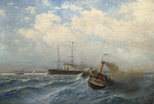 Pilot boarding. Artist: Bogolyubov, Alexei Petrovich (1824-1896)