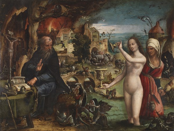 The Temptation of Saint Anthony. Artist: Coecke van Aelst, Pieter, the Elder (1502-1550)