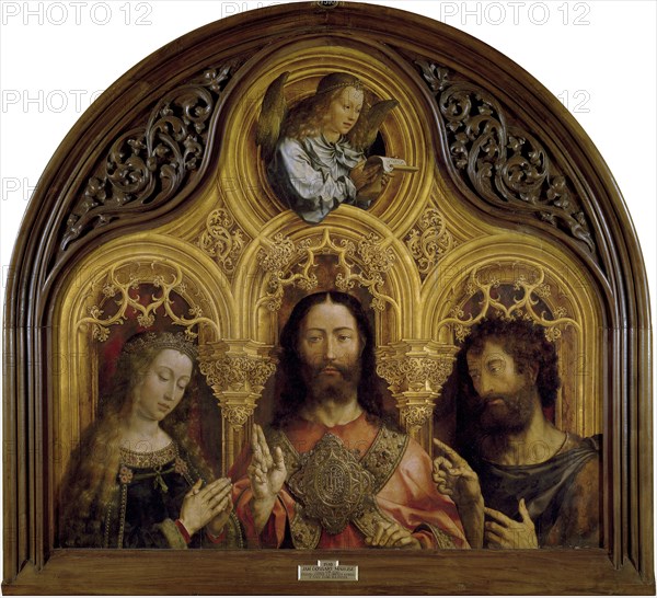 Christ between the Virgin Mary and Saint John the Baptist. Artist: Gossaert, Jan (ca. 1478-1532)