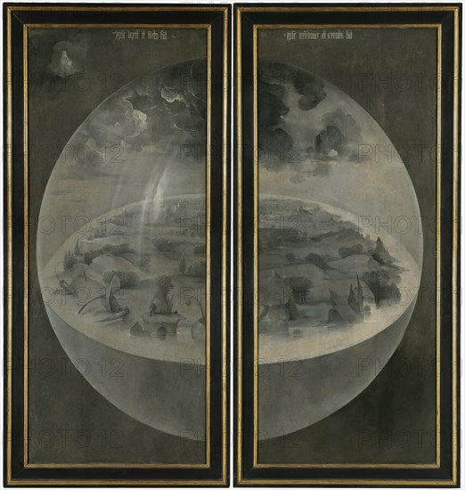 The Garden of Earthly Delights. (Triptych, reverse: The Creation). Artist: Bosch, Hieronymus (c. 1450-1516)