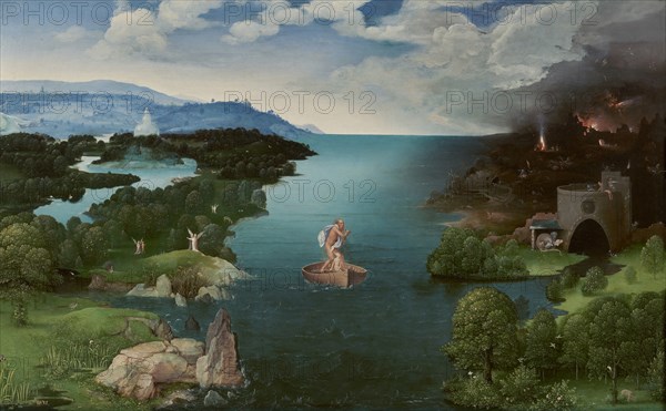 Charon Crossing the Styx. Artist: Patinir, Joachim (ca. 1480-1524)