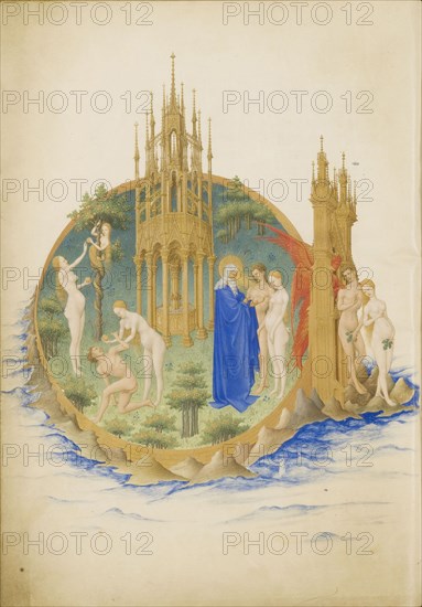 Garden of Eden (Les Très Riches Heures du duc de Berry). Artist: Limbourg brothers (active 1385-1416)