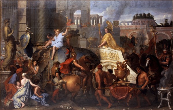 Alexander Entering Babylon (The Triumph of Alexander the Great). Artist: Le Brun, Charles (1619-1690)