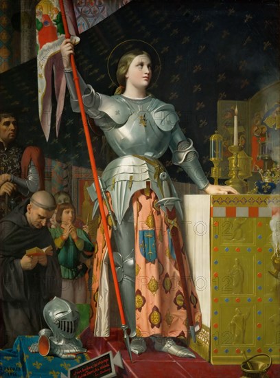 Joan of Arc at the Coronation of Charles VII in the Cathedral at Reims. Artist: Ingres, Jean Auguste Dominique (1780-1867)