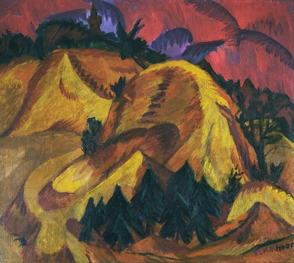 Sand Hills of the Engadin. Artist: Kirchner, Ernst Ludwig (1880-1938)