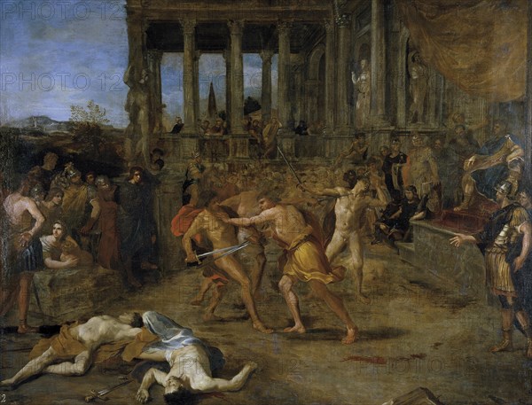 Gladiator Fights. Artist: Lanfranco, Giovanni (1582-1647)