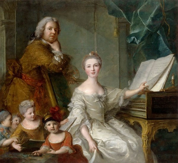 Jean-Marc Nattier and his family. Artist: Nattier, Jean-Marc (1685-1766)