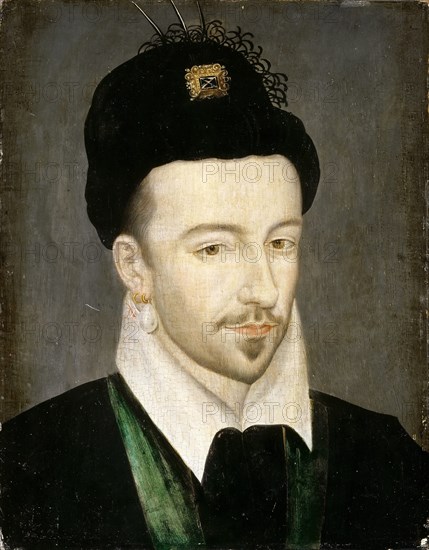 Portrait of Henry III of France. Artist: Decourt (De Court), Jean (ca 1530-ca 1585)