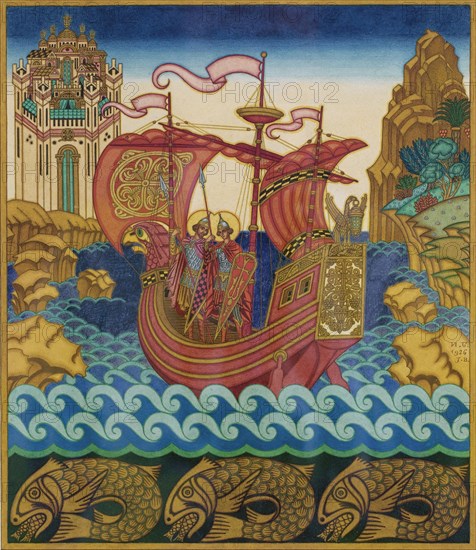 The Ship. Artist: Bilibin, Ivan Yakovlevich (1876-1942)