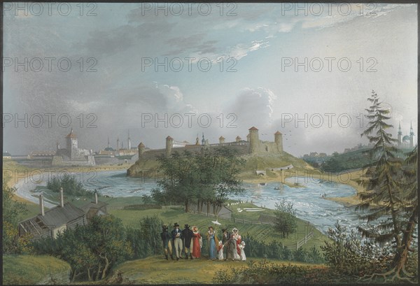 View of the Ivangorod Fortress. Artist: Hau, Johannes (1771-1838)