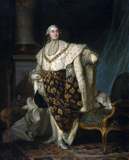 Portrait of the King Louis XVI (1754-1793). Artist: Duplessis, Joseph-Siffred (1725-1802)