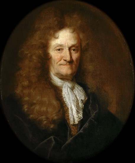 Portrait of Jean de La Fontaine (1621-1695). Artist: Largillière, Nicolas, de (1656-1746)