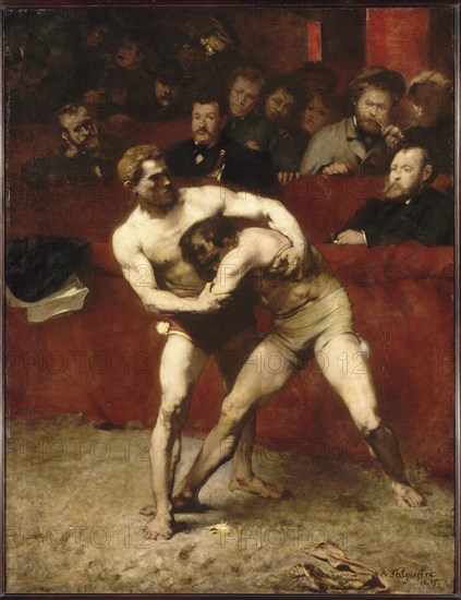 Wrestlers. Artist: Falguière, Alexandre (1831-1900)