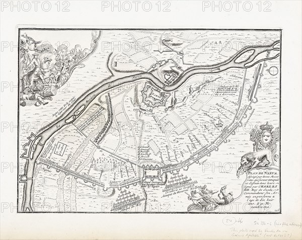 Map of Narva in 1700. Artist: Mortier, Pieter (1661-1711)