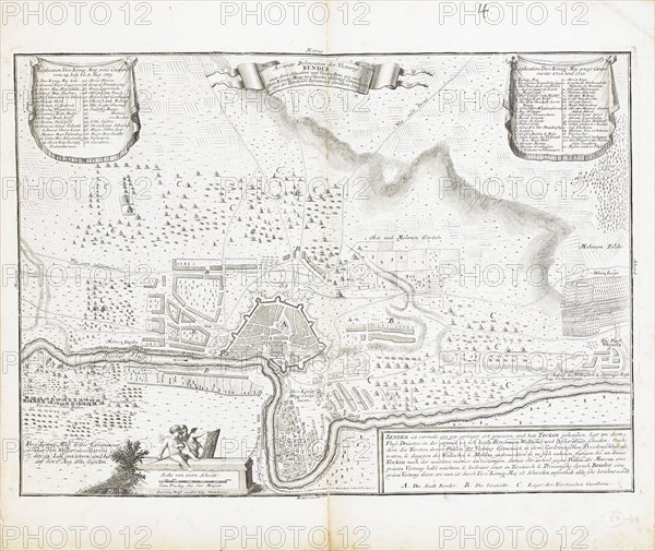 Map of the fortress of Bender. Artist: Wolff, Jeremias (1663-1724)