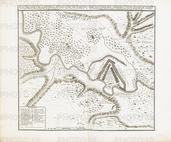 Map of the fortress of Bender. Artist: Wolff, Jeremias (1663-1724)