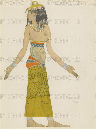 Costume design for the ballet Hélène de Sparte by E. Verhaeren and D. de Séverac. Artist: Bakst, Léon (1866-1924)