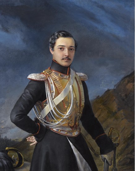 Portrait of Ivan Alexandrovich Balashov (1816-1841). Artist: Orlov, Pimen Nikitich (1812-1863)