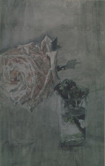 A Rose. Artist: Vrubel, Mikhail Alexandrovich (1856-1910)