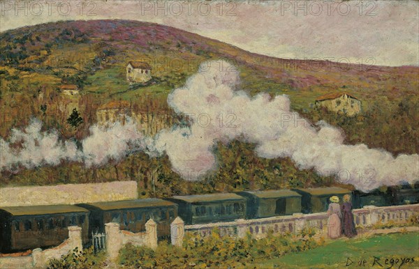 The Passing of the Train. Artist: Regoyos y Valdés, Darío de (1857-1913)
