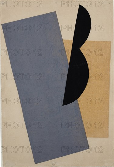 Composition (Blue-Yellow-Black). Artist: Popova, Lyubov Sergeyevna (1889-1924)