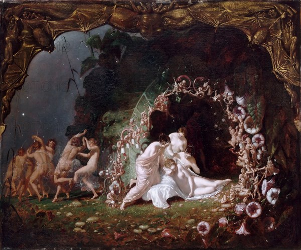 Titania Sleeping. Artist: Dadd, Richard (1819-1887)