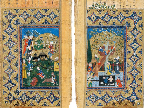 Picnic. Miniature from Yusuf and Zalikha (Legend of Joseph and Potiphar's Wife) by Jami. Artist: Iranian master