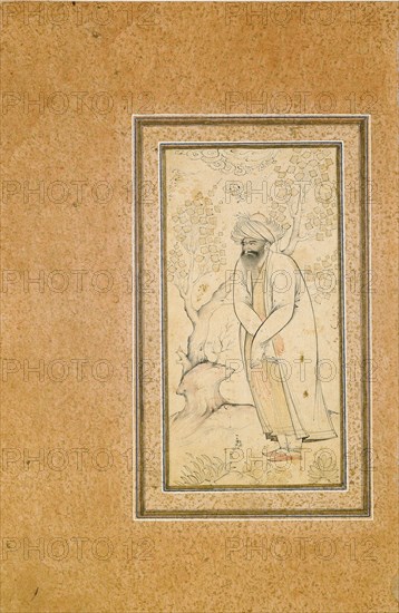 A Standing Dervish. Artist: Muhammad Muhsin (active Mid of 17th cen.)