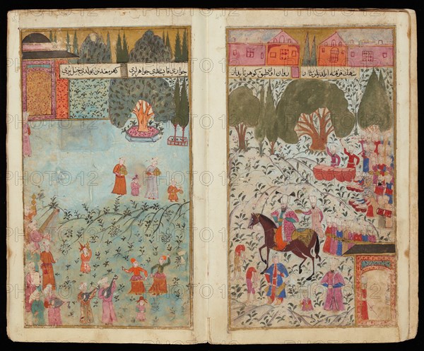 Mehmed III Received in Istanbul (From Manuscript Mehmed III's Campaign in Hungary. Artist: Turkish master