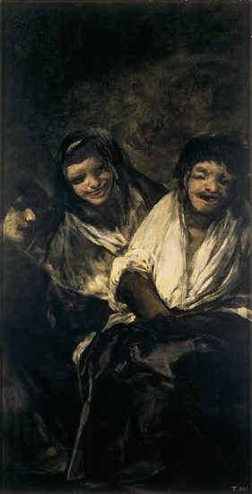 Man Mocked by Two Women (Women Laughing or The Ministration). Artist: Goya, Francisco, de (1746-1828)