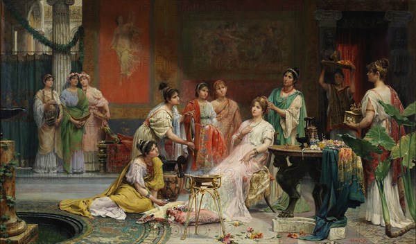 Toilette of a Roman Lady. Artist: Giménez Martín, Juan (1855-1901)