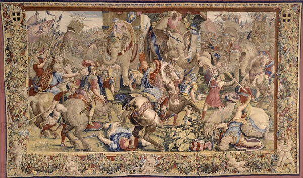 The Battle of Zama. Artist: Romano, Giulio, (after)