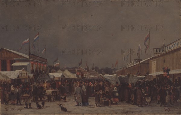 Shrovetide. Artist: Vereshchagin, Pyotr Petrovich (1836-1886)