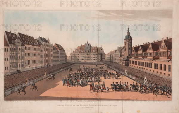 The Entry of the Allied Sovereigns into Leipzig on 19 October 1813. Artist: Anonymous, 19th century