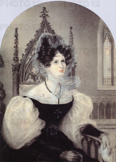 Portrait of Princess Zinaida Alexandrovna Volkonskaya (1792-1862). Artist: Anonymous