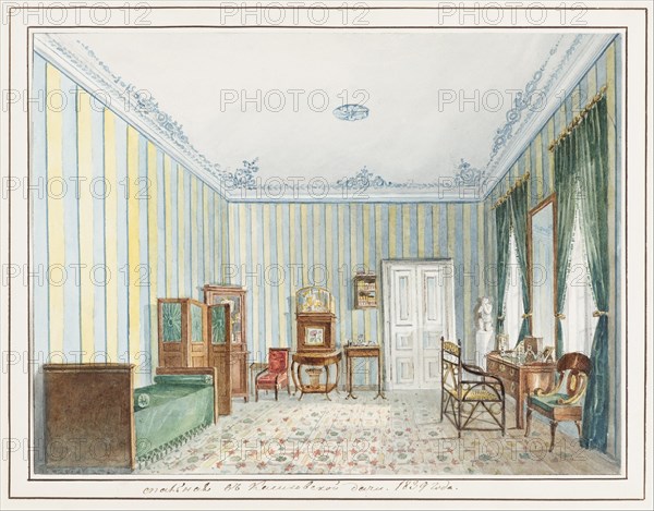 Bedroom in a Country Dacha. Artist: Anonymous