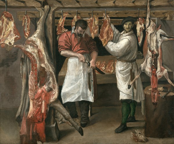 The Butcher's Shop. Artist: Carracci, Annibale (1560-1609)