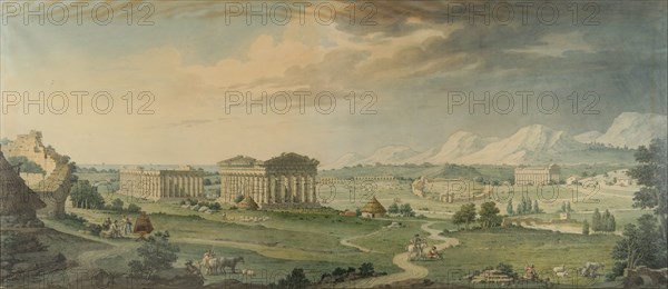 View of Paestum. Artist: González Velázquez, Isidro (1764-1840)