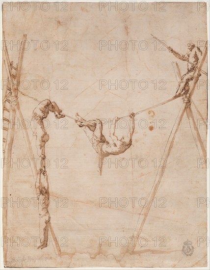 Acrobats on a Rope. Artist: Ribera, José, de (1591-1652)
