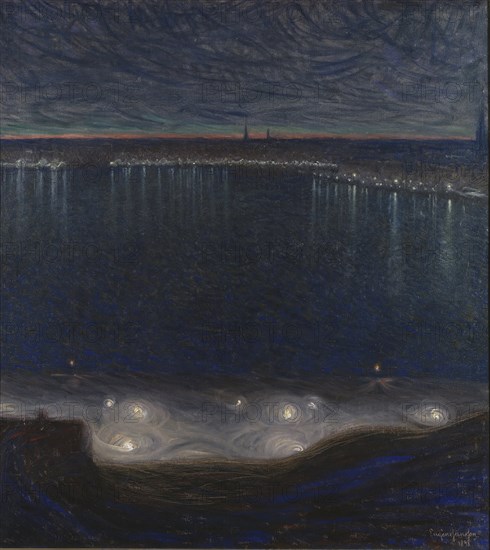 Riddarfjärden, Stockholm. Artist: Jansson, Eugène (1862-1915)