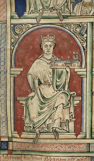 King John of England (From the Historia Anglorum, Chronica majora). Artist: Paris, Matthew (c. 1200-1259)